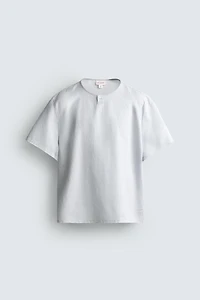 HEMP AND COTTON HENLEY SHIRT