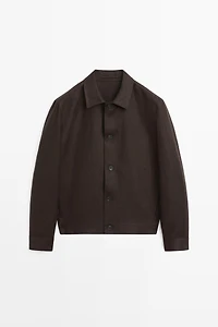 100% linen total look overshirt