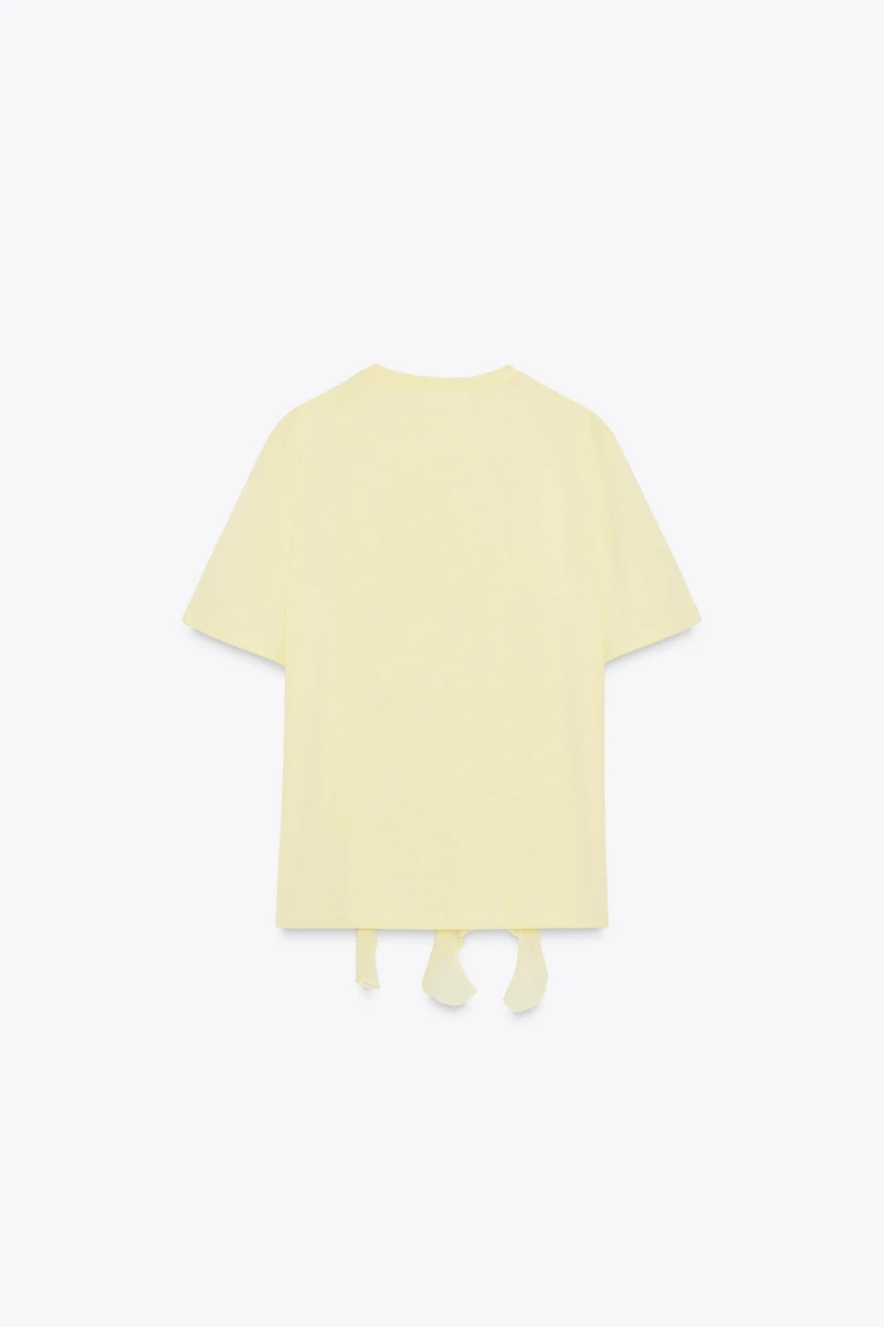 FRONT RUFFLE T-SHIRT