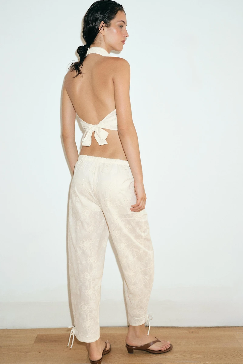 SEQUIN EMBROIDERED BLOOMER PANTS