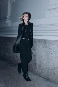 HIGH-WAISTED BELTED PANTS