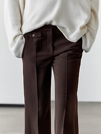 Pantalon flare poche