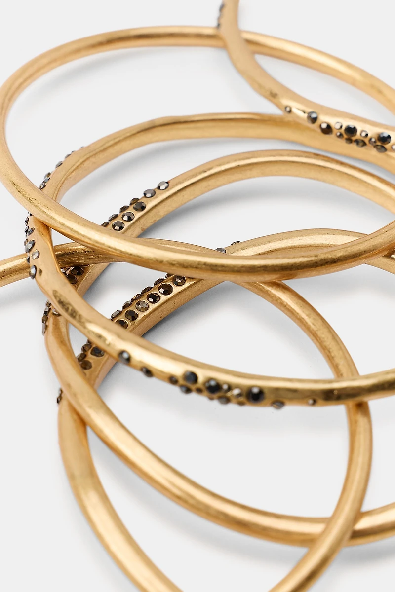 SIX-PACK OF RIGID SHINY BRACELETS