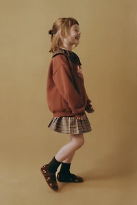 PLAID BOX PLEAT SKORT