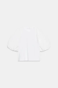 BALLOON SLEEVE COMBINATION T-SHIRT