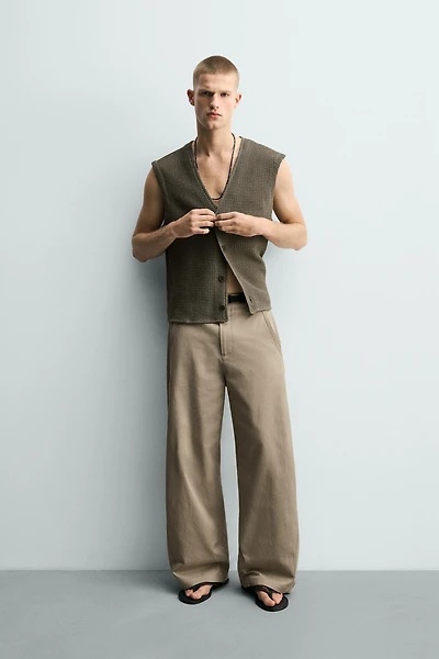 PANTALON COUPE DÉCONTRACTÉE À BAS AJUSTABLE