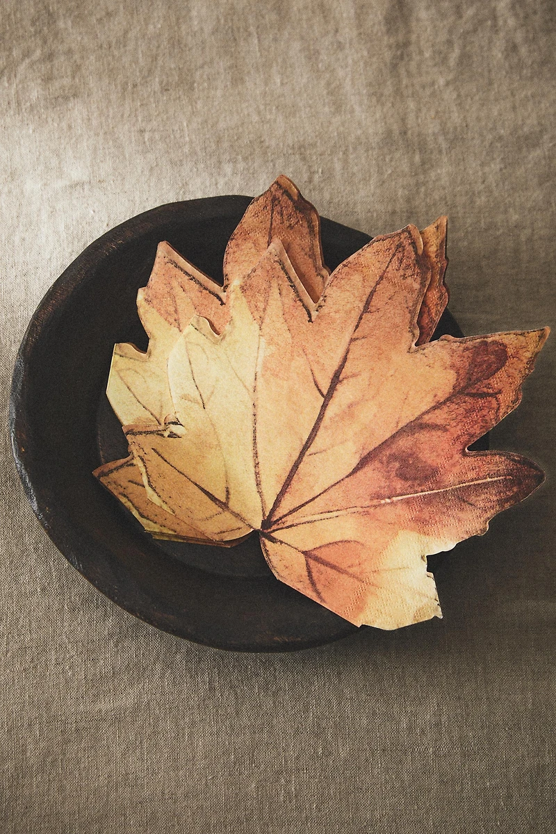 SET OF LEAF PAPER NAPKINS (SET OF 20)