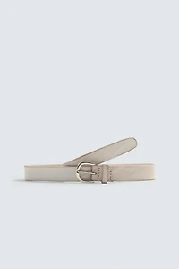 WASHED EFFECT LEATHER BELT