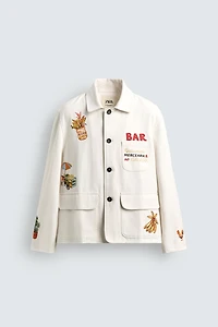 RELAXED FIT GRAPHIC PRINT OVERSHIRT