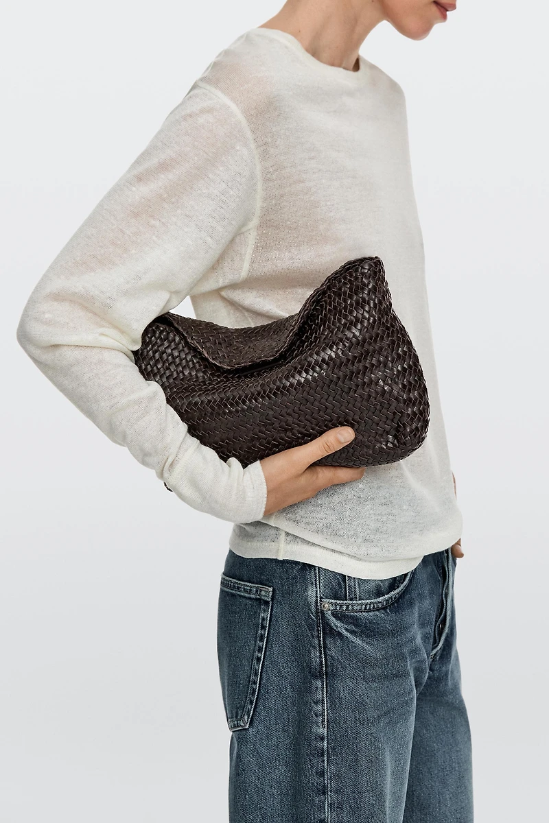 Sac en cuir nappa tressé