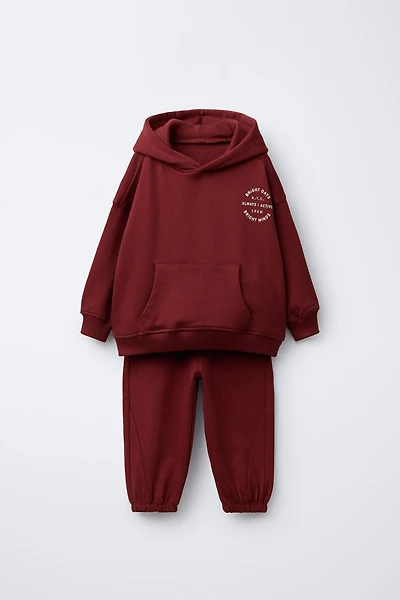 ENSEMBLE DE JOGGING SWEAT ET PANTALON AVEC INSCRIPTION