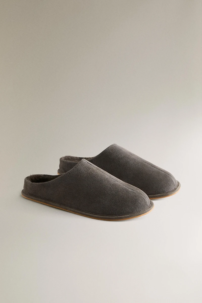 SABOT CUIR CHAUD