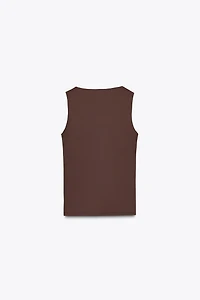 WIDE STRAP POLYAMIDE TOP