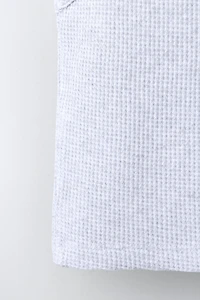 TEXT PRINT WAFFLE TOP