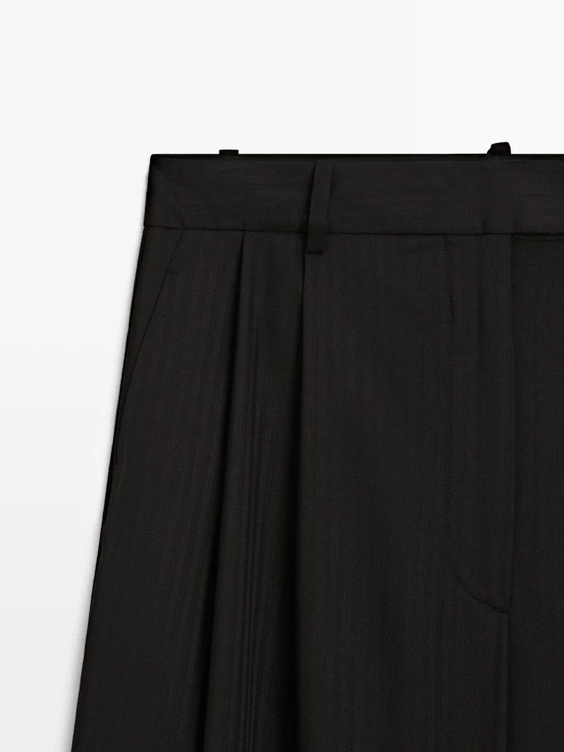 Striped trousers with darts - STUDIO