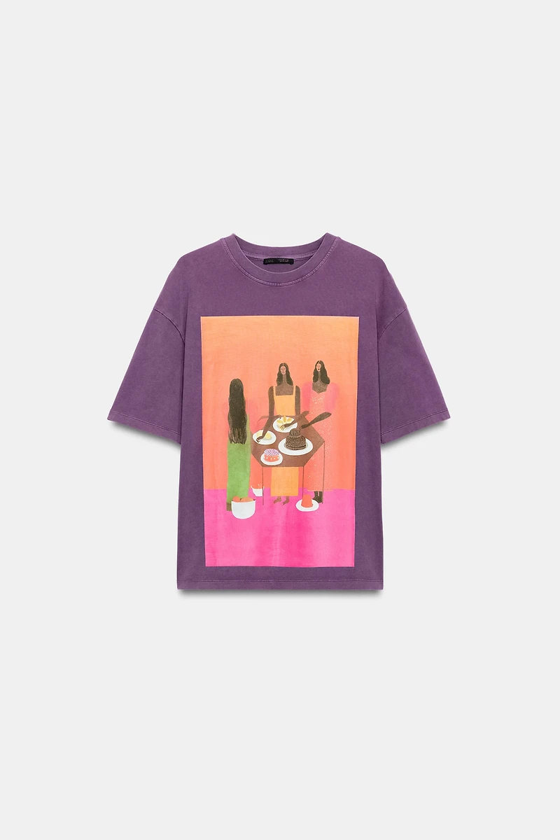 T-SHIRT IMPRIMÉ EFFET DÉLAVÉ MANUJA WALDIA