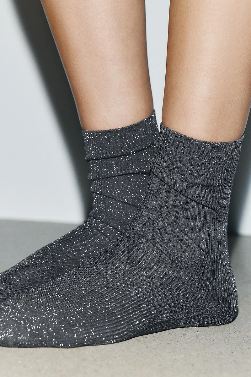 POLYAMIDE SOCKS WITH METALLIC THREAD