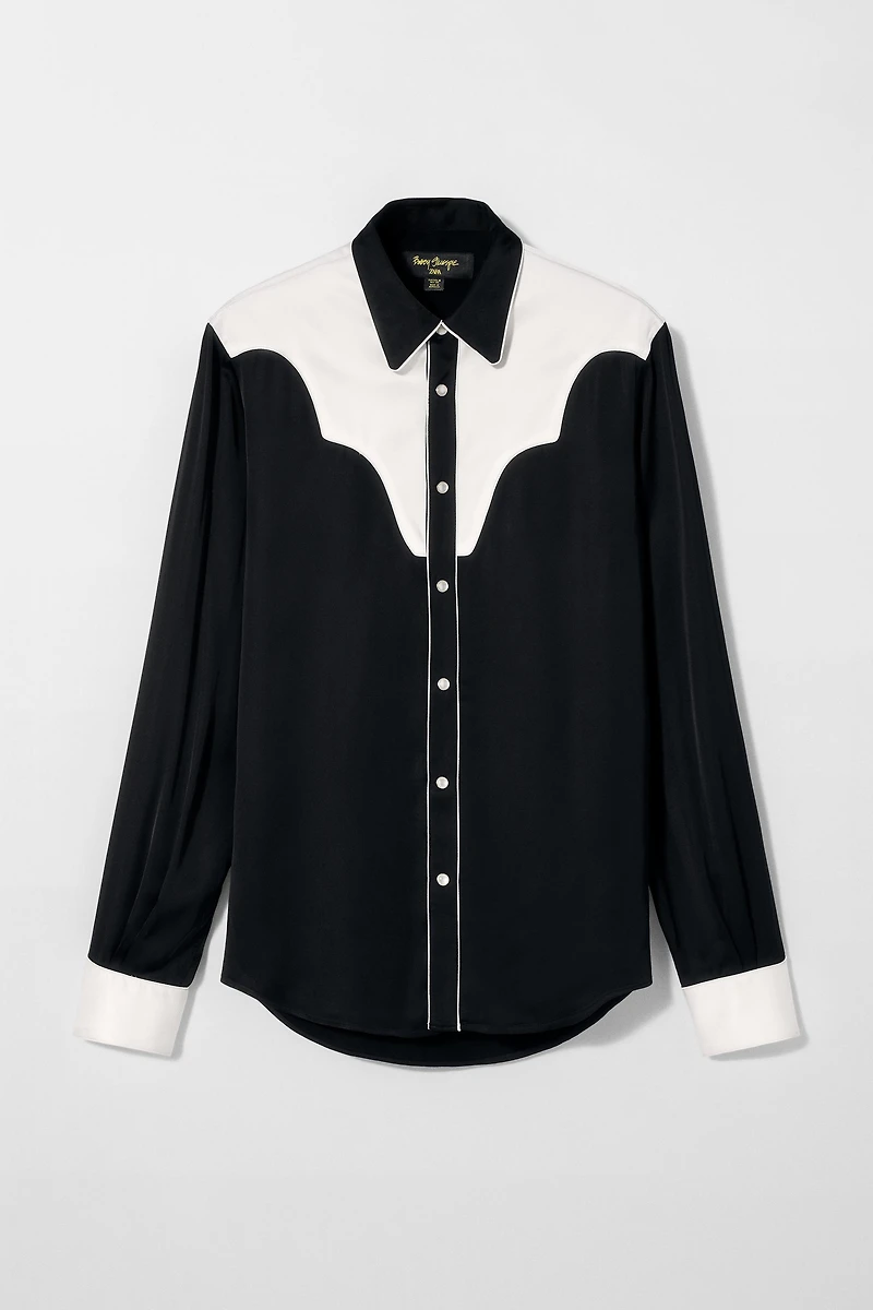 CHEMISE WESTERN À CONTRASTE BOBBY GILLESPIE X ZARA