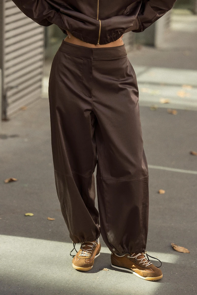 SATIN BALLOON PANTS