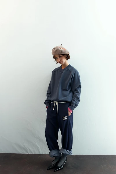 BÉRET EN LAINE 100% BRODERIES FLEURS