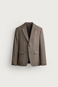 WOOL TEXTURED SUIT BLAZER