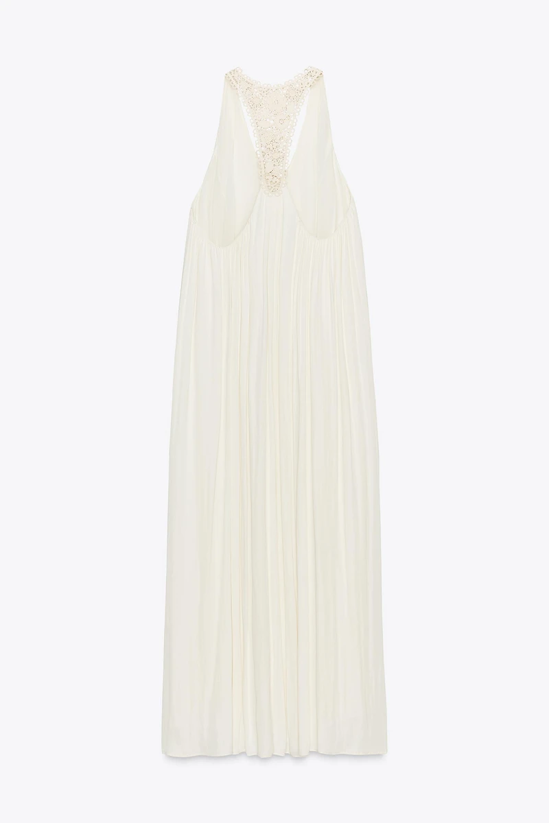FLOWY DRESS WITH COMBINED BACK