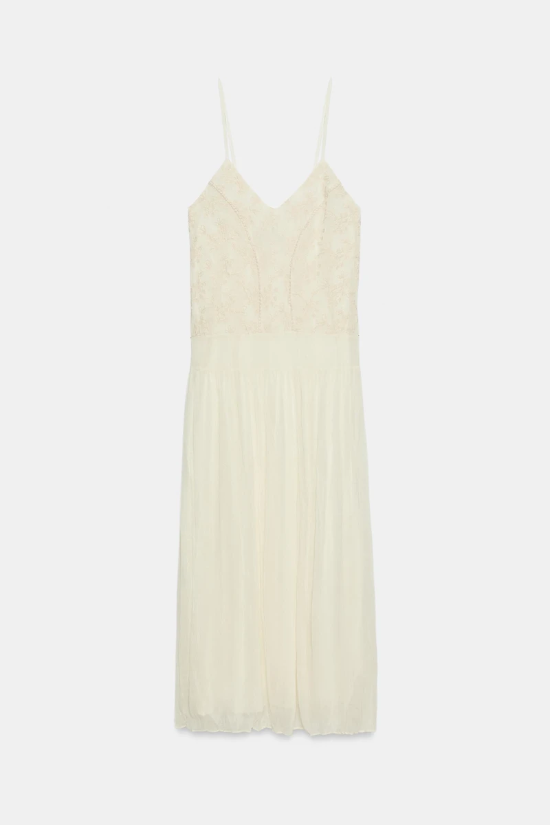 EMBROIDERED LINGERIE STYLE DRESS