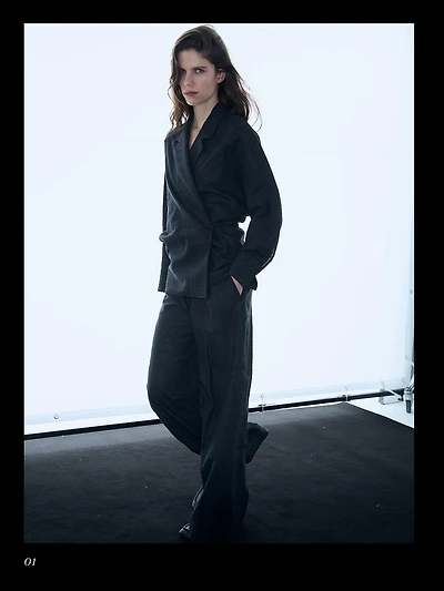 Textured 100% wool overshirt