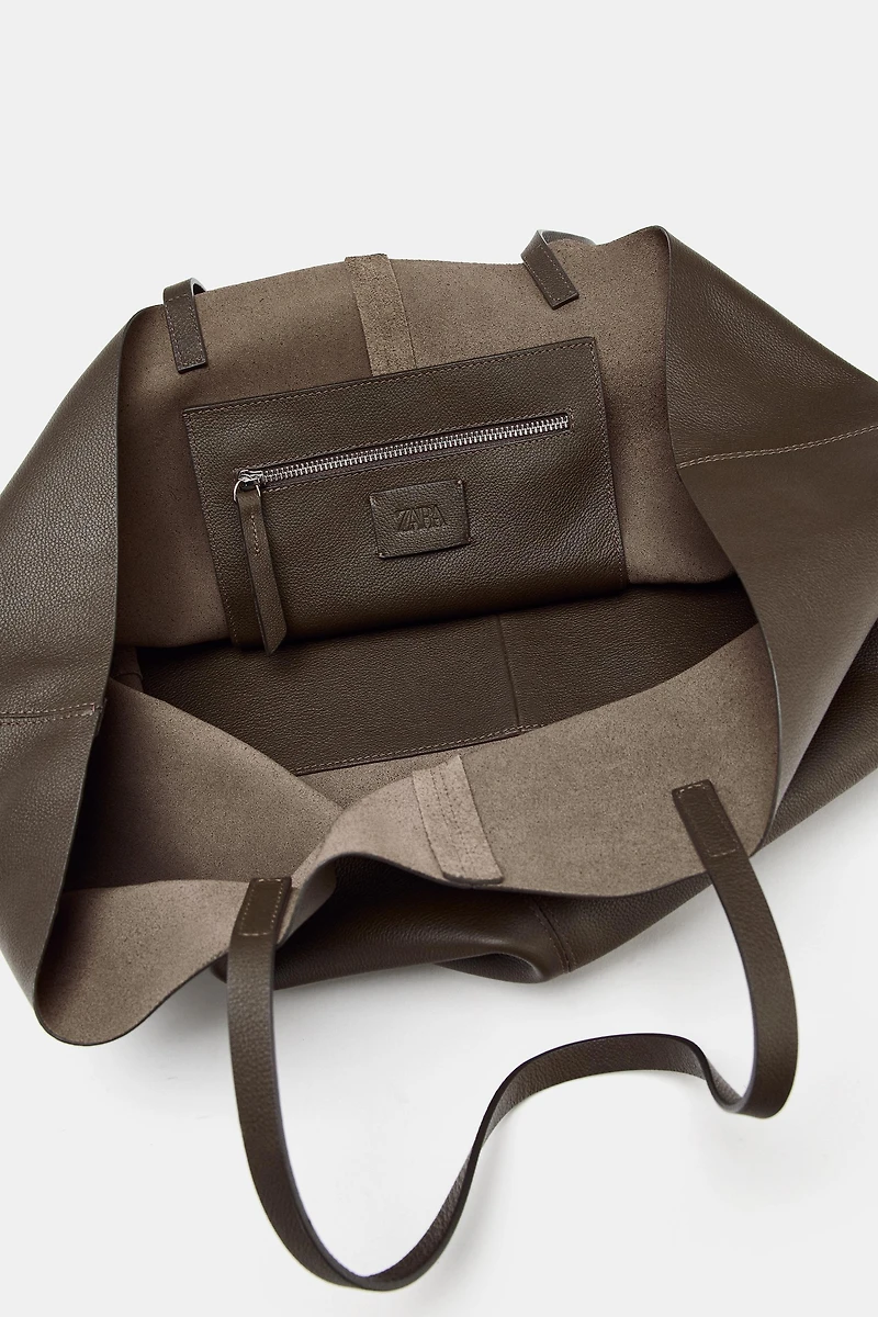 SAC MAXI CABAS EN CUIR