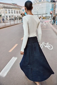 Z1975 ASYMMETRIC MIDI SKIRT