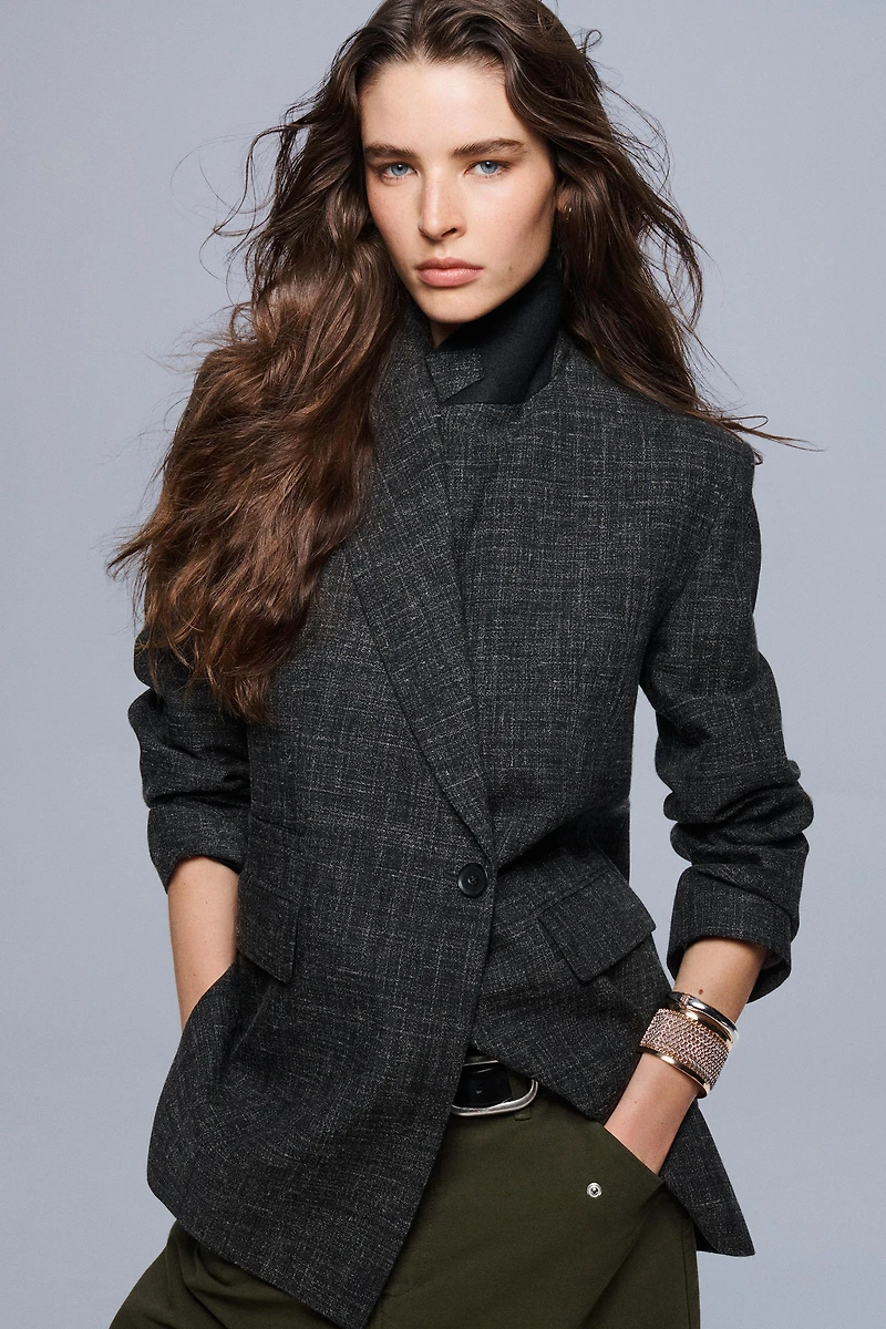 ZW COLLECTION STRAIGHT WOOL BLAZER