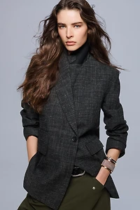ZW COLLECTION STRAIGHT WOOL BLAZER