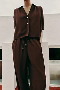 FLOWY SHORT SLEEVE SHIRT
