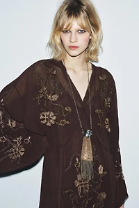 EMBROIDERED BEADED DRESS ZW COLLECTION LIMITED EDITION