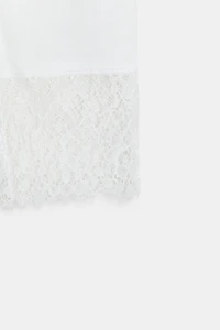 SHEER LACE CUFF TOP
