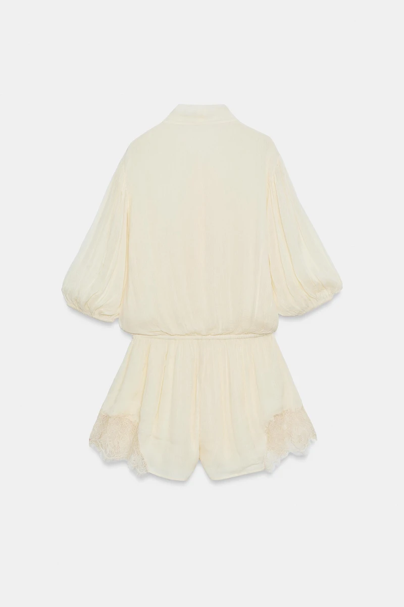 ZW COLLECTION LACE SHORT JUMPSUIT