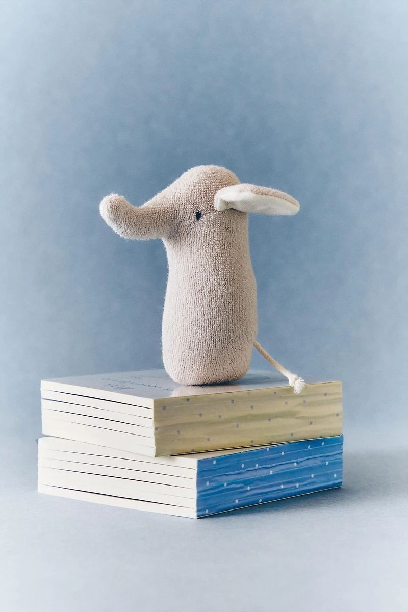 CHILDREN'S ELEPHANT PLUSH TOY RATTLE