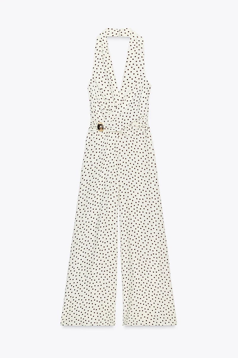 COMBINAISON HALTER À POIS