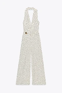 COMBINAISON HALTER À POIS