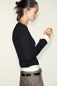 DOUBLE CONTRAST T-SHIRT