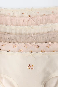 1 1/2-6 YEARS / SIX-PACK OF FLORAL PRINT UNDERWEAR