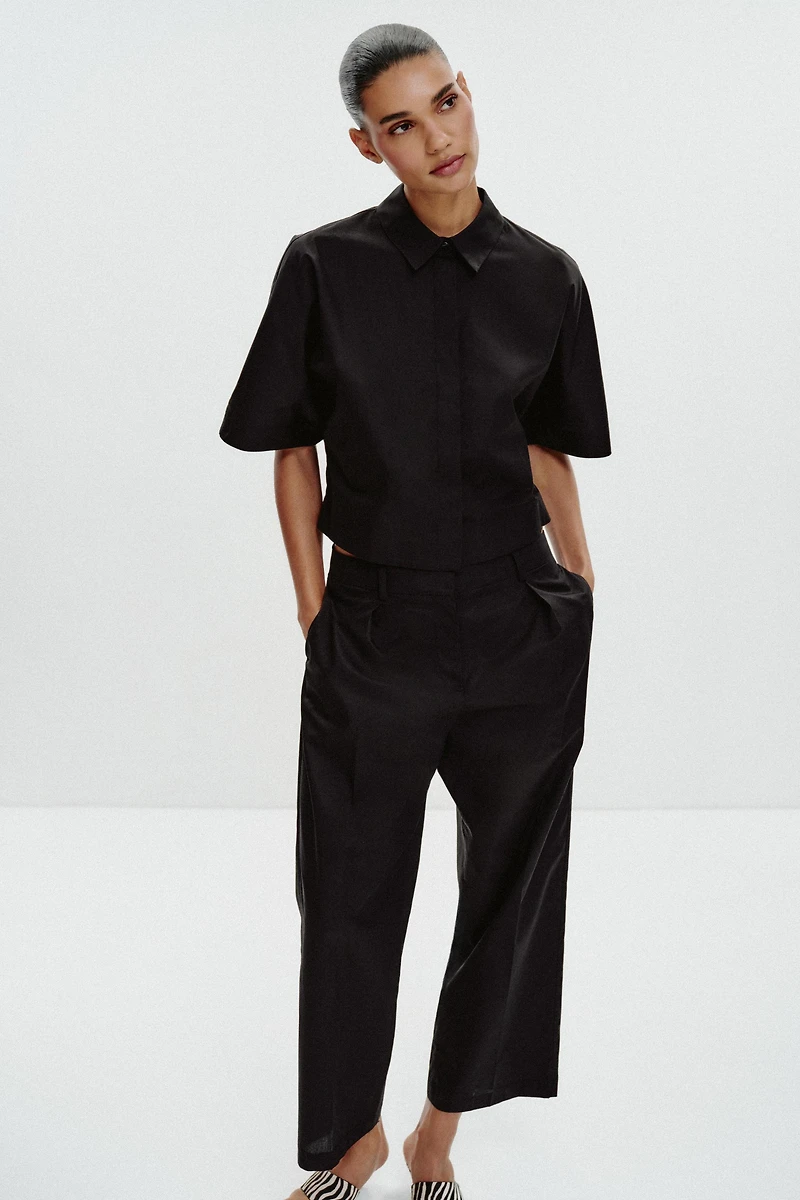 WIDE SLEEVE POPLIN SHIRT