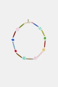 COMBINED RESIN PIECES NECKLACE