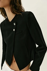 CROPPED DOUBLE-BREASTED BLAZER
