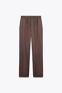 SATIN STRAIGHT LEG PANTS