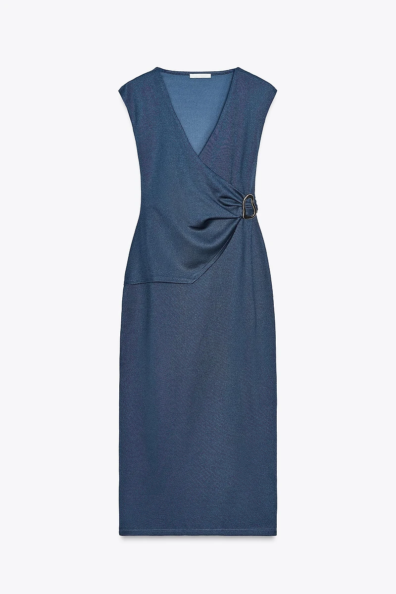 TWILL WRAP DRESS