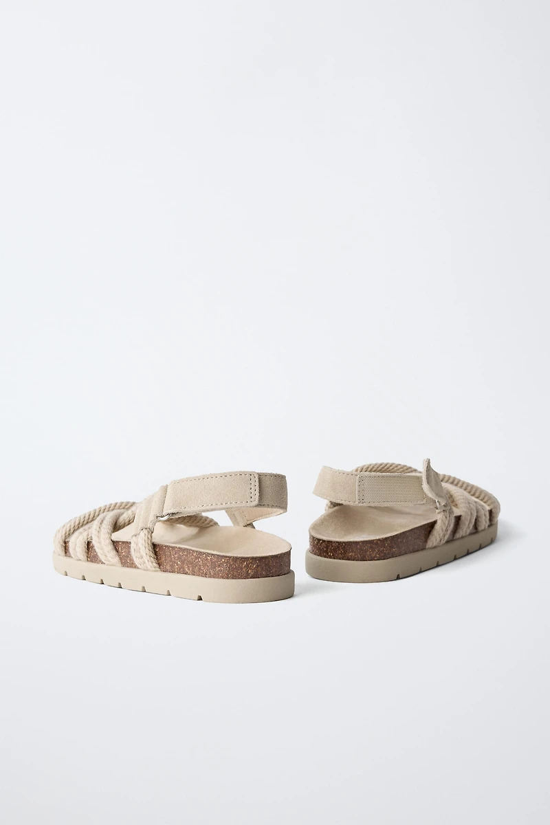 ROPE DESIGN LEATHER SANDALS