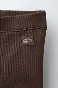 LEGGING CÔTELÉ À ÉTIQUETTE
