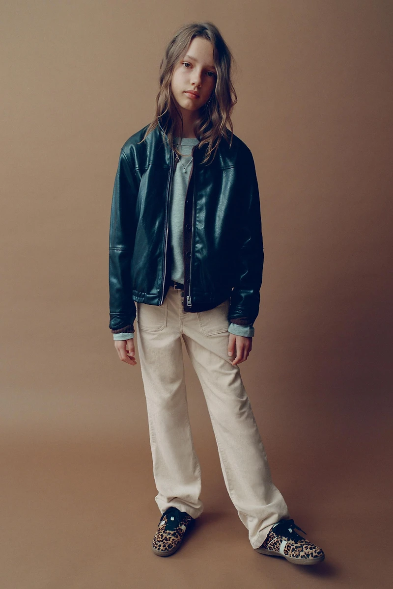 STRAIGHT CORDUROY PANTS WITH POCKETS