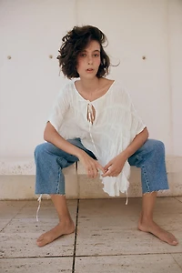 TOP CAPE TEXTURÉ